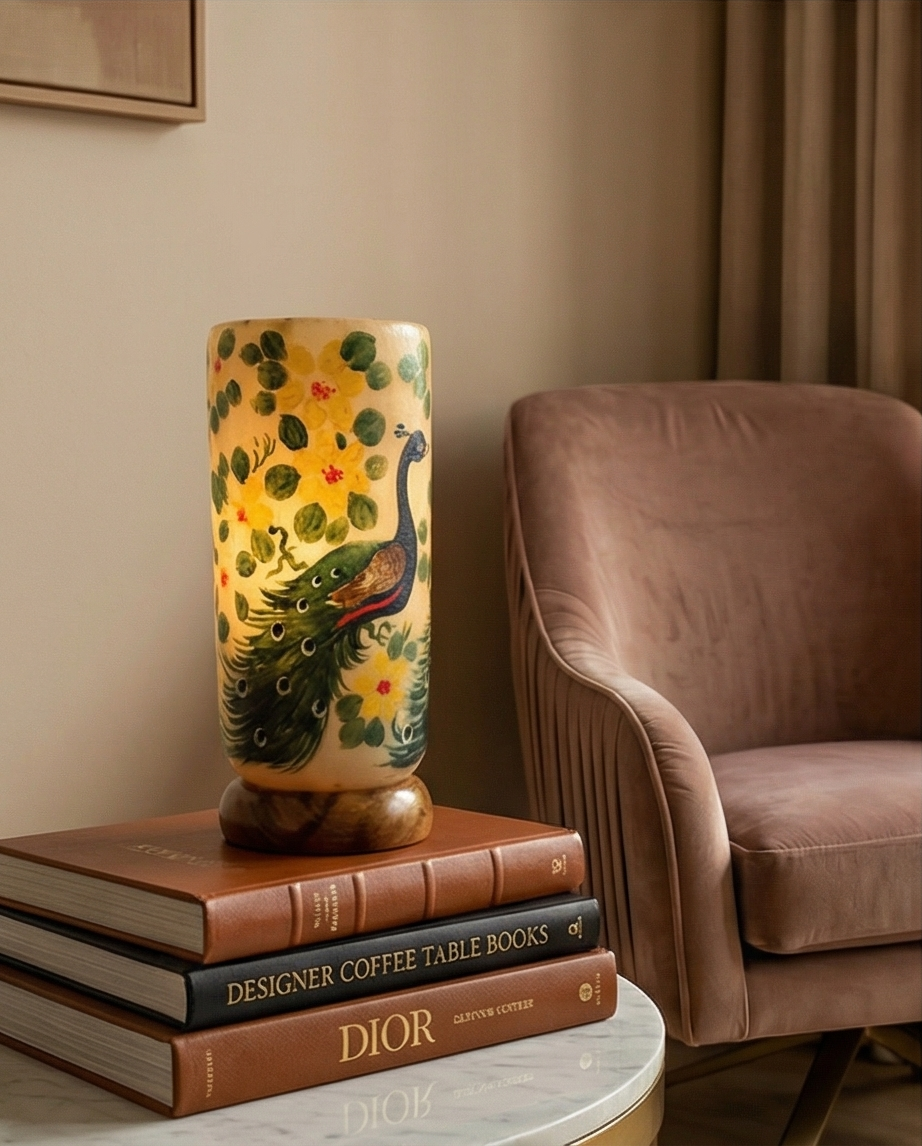 Customized Handmade Camel Skin Lamp Size 12 inch