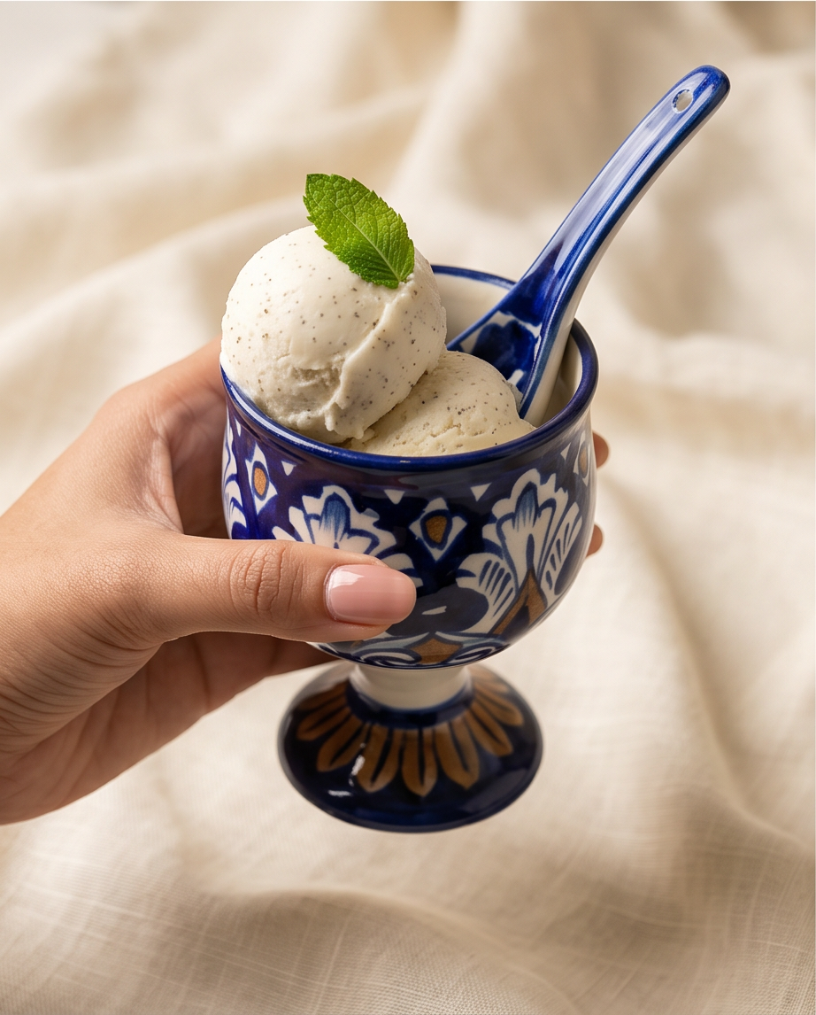 Ceramic Handmade Ice Cream Cups Gift Box