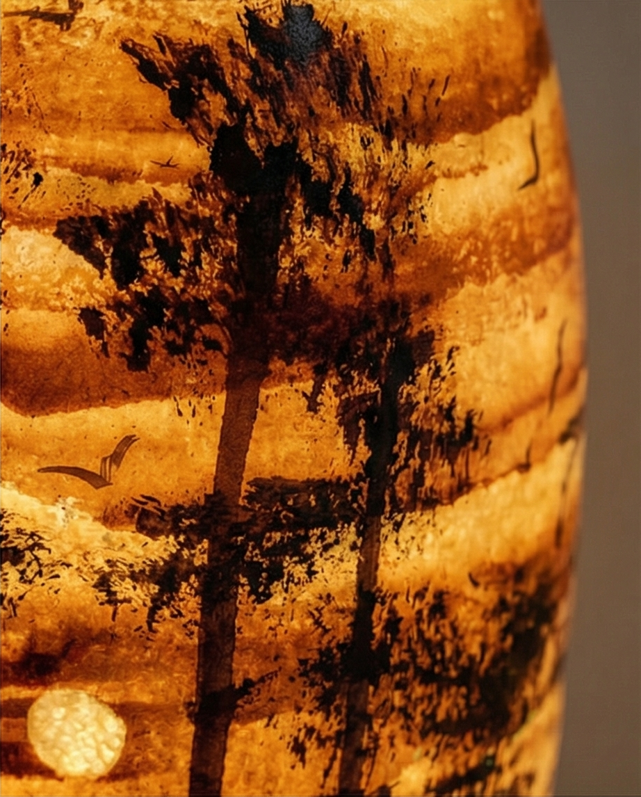 Customized Handmade Camel Skin Lamp Size 12 inch