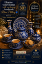 Ceramic Luxury Handmade Blue Pottery Eid or Wedding Gifts 30% Discount🎁