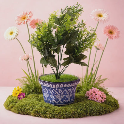 Ceramic Handmade Blue Pottery Elegant  Planter Gift🎁