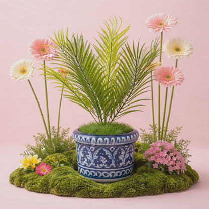 Ceramic Handmade Blue Pottery Elegant  Planter Gift🎁