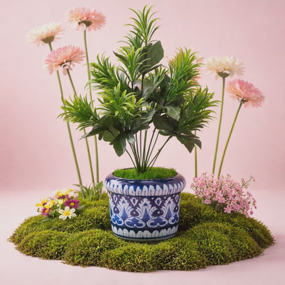 Ceramic Handmade Blue Pottery Elegant  Planter Gift🎁