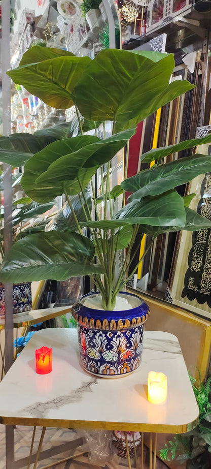 Ceramic Planter Blue Pottery Handmade |