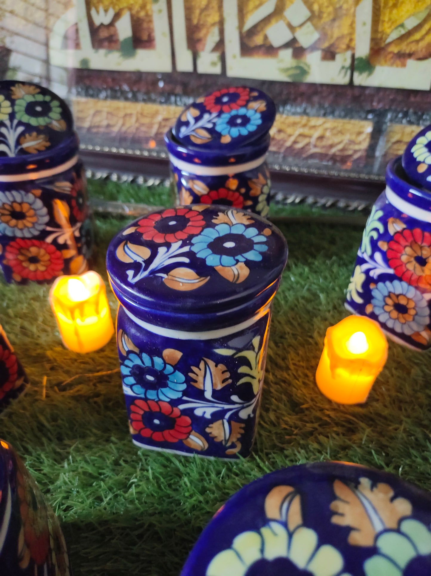 Ceramic Handmade Cover Jar | Pickle Jar | Size 6 - 7 inch