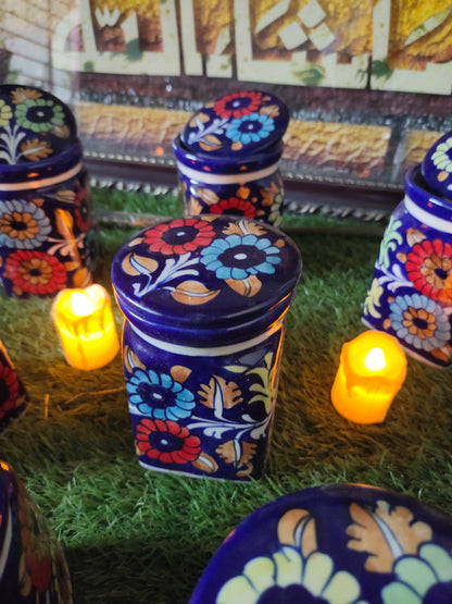 Ceramic Handmade Cover Jar | Pickle Jar | Size 6 - 7 inch