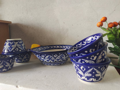 Ceramic Handmade Dessert Bowls Set | Sweet Bowls Set | 7 Pcs set