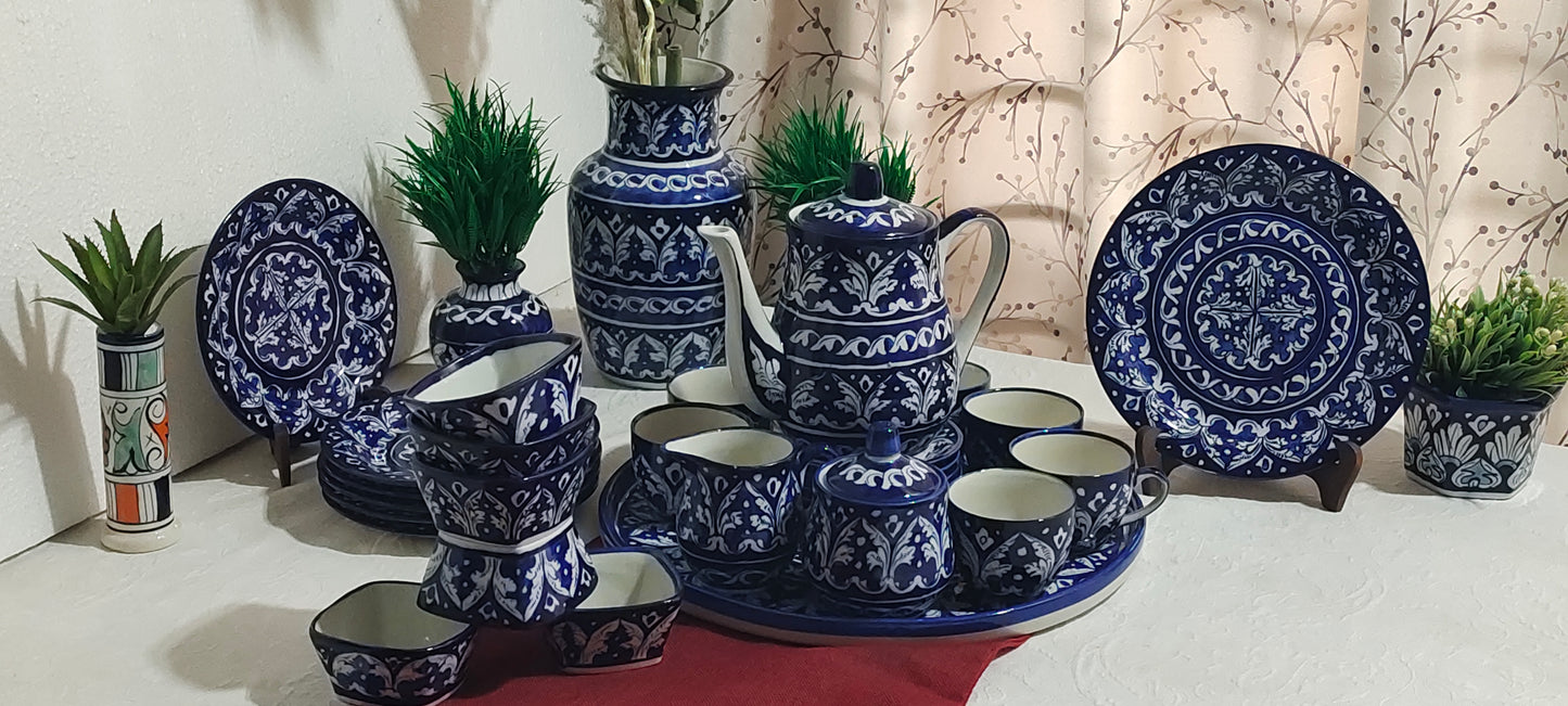 Ceramic Handmade Customized Pottery Breakfast set | Nashta Set | Ceramic Tea set | Side plates | Unique gift for coffee lover |purchase as a set