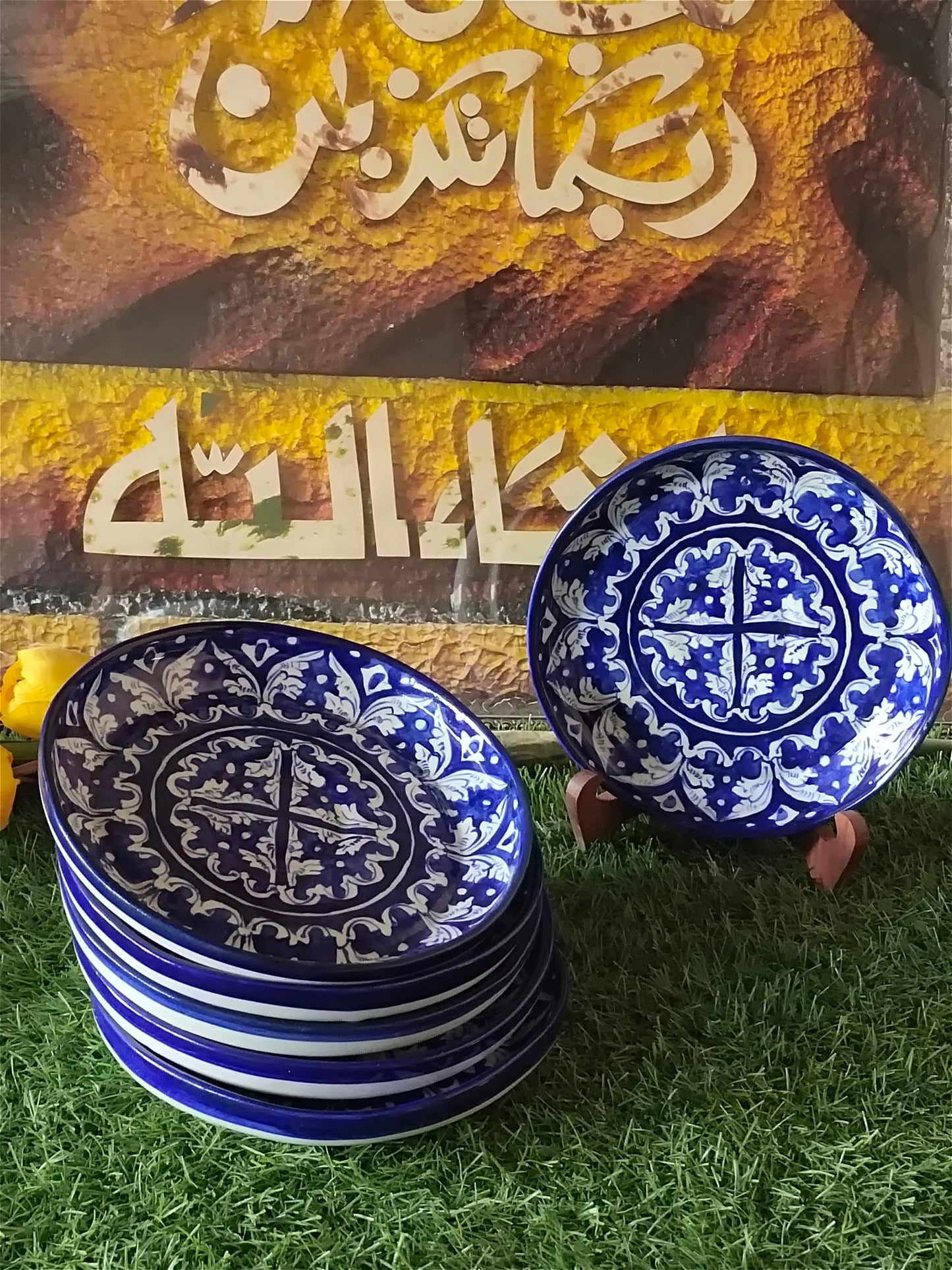 Ceramic Handmade Deep Plate | Size 8 inch | Ghauri Design