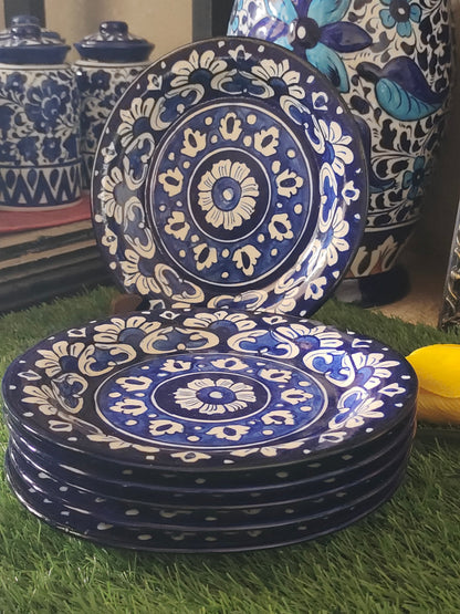 Ceramic Handmade Dinner Set |6 Men Set | Qty 49 pcs | Khaadi Blue Design