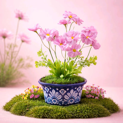 Ceramic Handmade Blue Pottery Planter Gift🎁