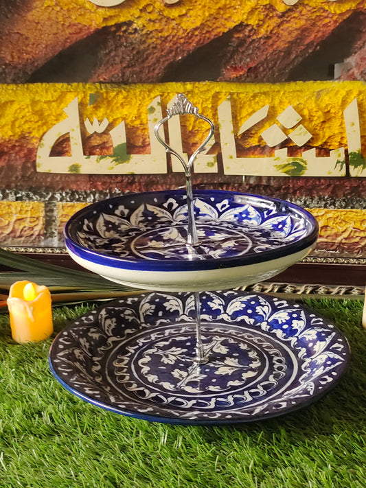 Ceramic Handmade 2 Tires Cake Set