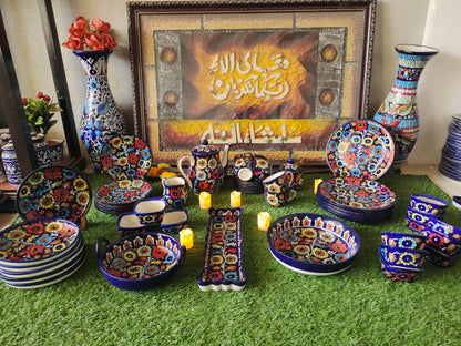 Ceramic Handmade Customized Dinner Set | J Design | Qty 49 Pcs | 6 Men Set