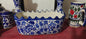 Ceramic Handmade NS Serving Bowl Blue Pottery |