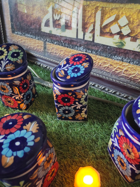 Ceramic Handmade Cover Jar | Pickle Jar | Size 6 - 7 inch