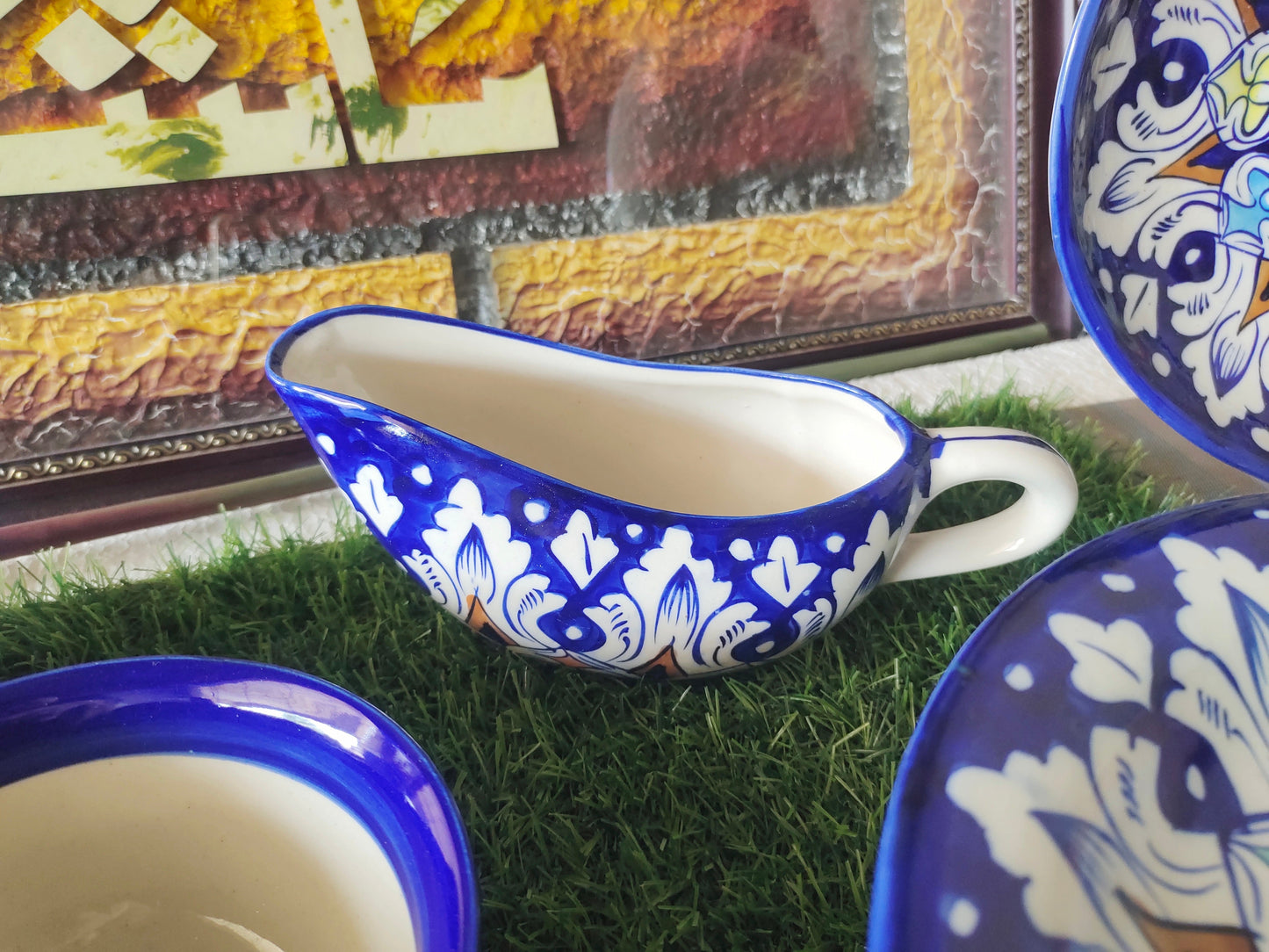 Handmade MULTI - 34 Pcs Dinner Set - Ceramic Porcelain Pakistan | Dinner Set for 8 Men Set | Dinnerware set | Dinner Service | Dinner Table | Dinnerware