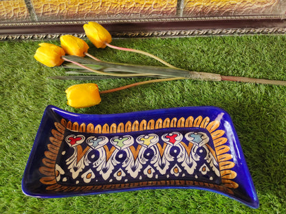 Ceramic Handmade Leaf Platter Dish | Size 12 inch