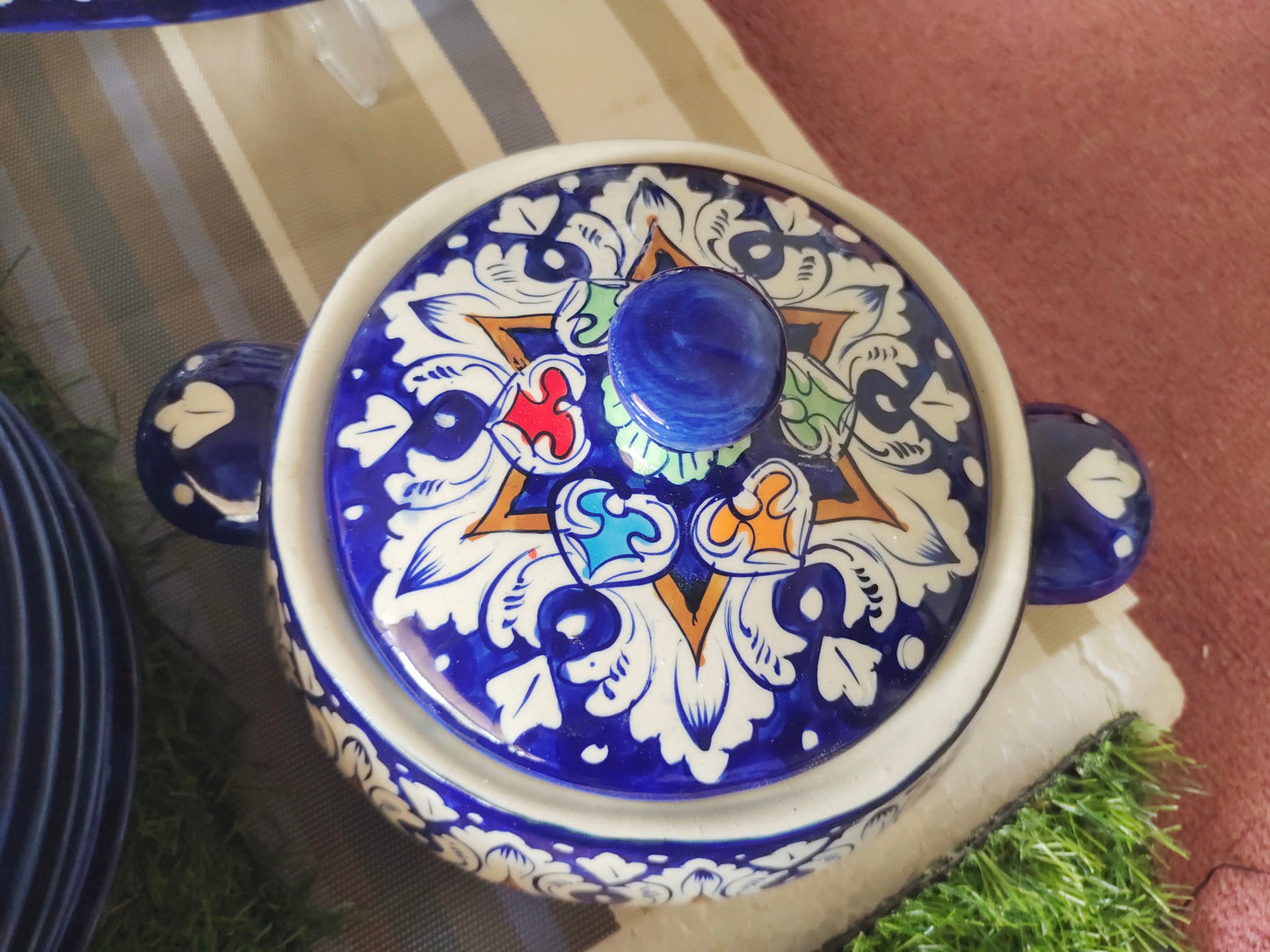 Handmade MULTI - 34 Pcs Dinner Set - Ceramic Porcelain Pakistan | Dinner Set for 8 Men Set | Dinnerware set | Dinner Service | Dinner Table | Dinnerware