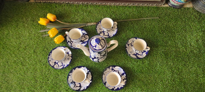 Ceramic Handmade Kahwa Set Complete | 13 Pcs |