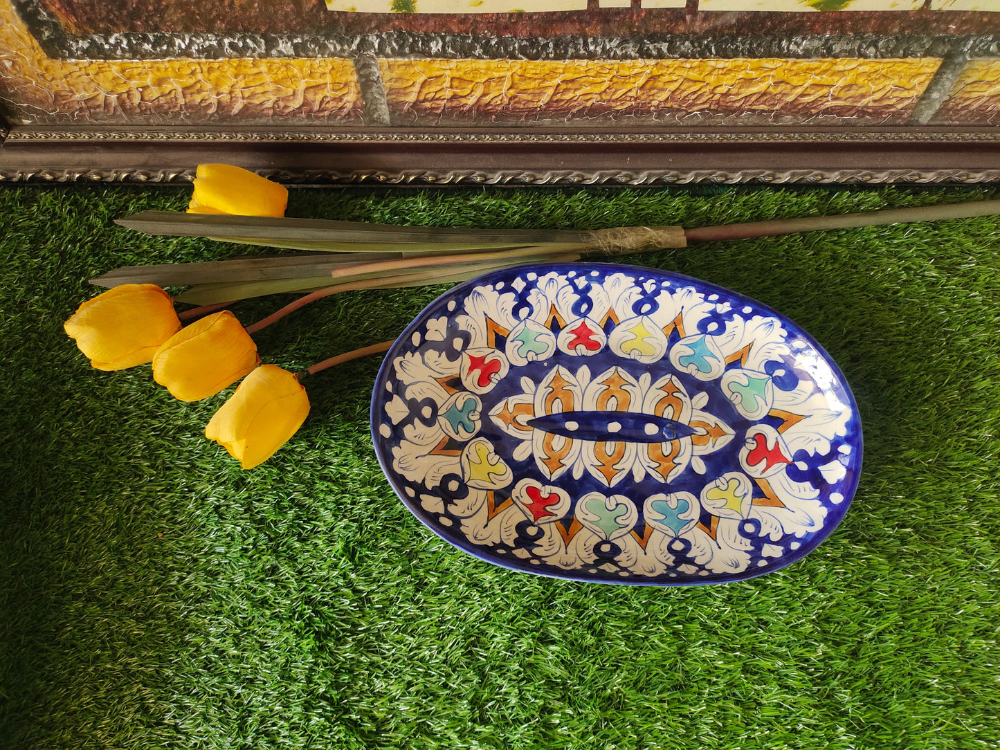 Ceramic Handmade Rice Dish Platter Size 12 inch
