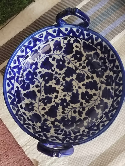 Ceramic Handmade Handle Karahi- Serena Design Customized | Serving Dish | Size 9 inch