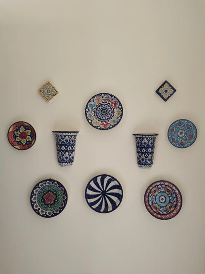 Ceramic Handmade Wall Hanging Art | 10 pcs set