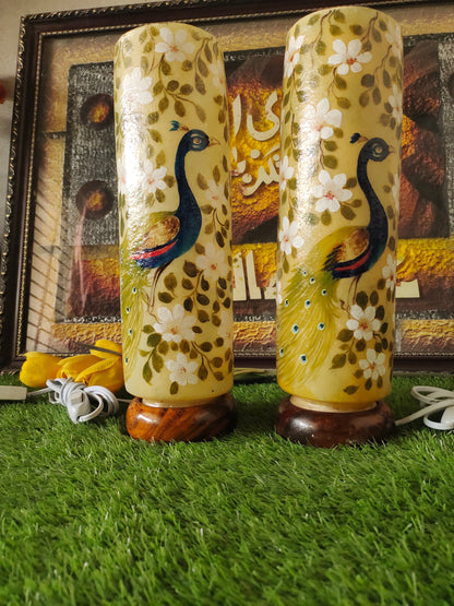 Handmade Camel Skin Lamp Peacock | Size 16 inch