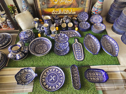 Ceramic Handmade Customized Dinner Set | 8 Men set | 75 Pcs