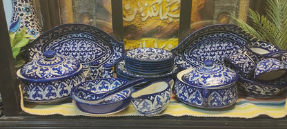 Ceramic Handmade Dinner Set 6 Men Set | Qty 25 PCS