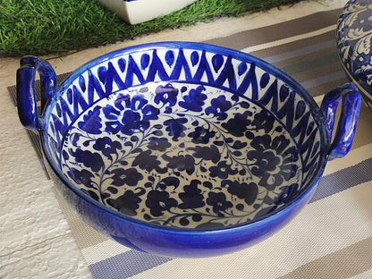 Ceramic Handmade Handle Karahi- Serena Design Customized | Serving Dish | Size 9 inch