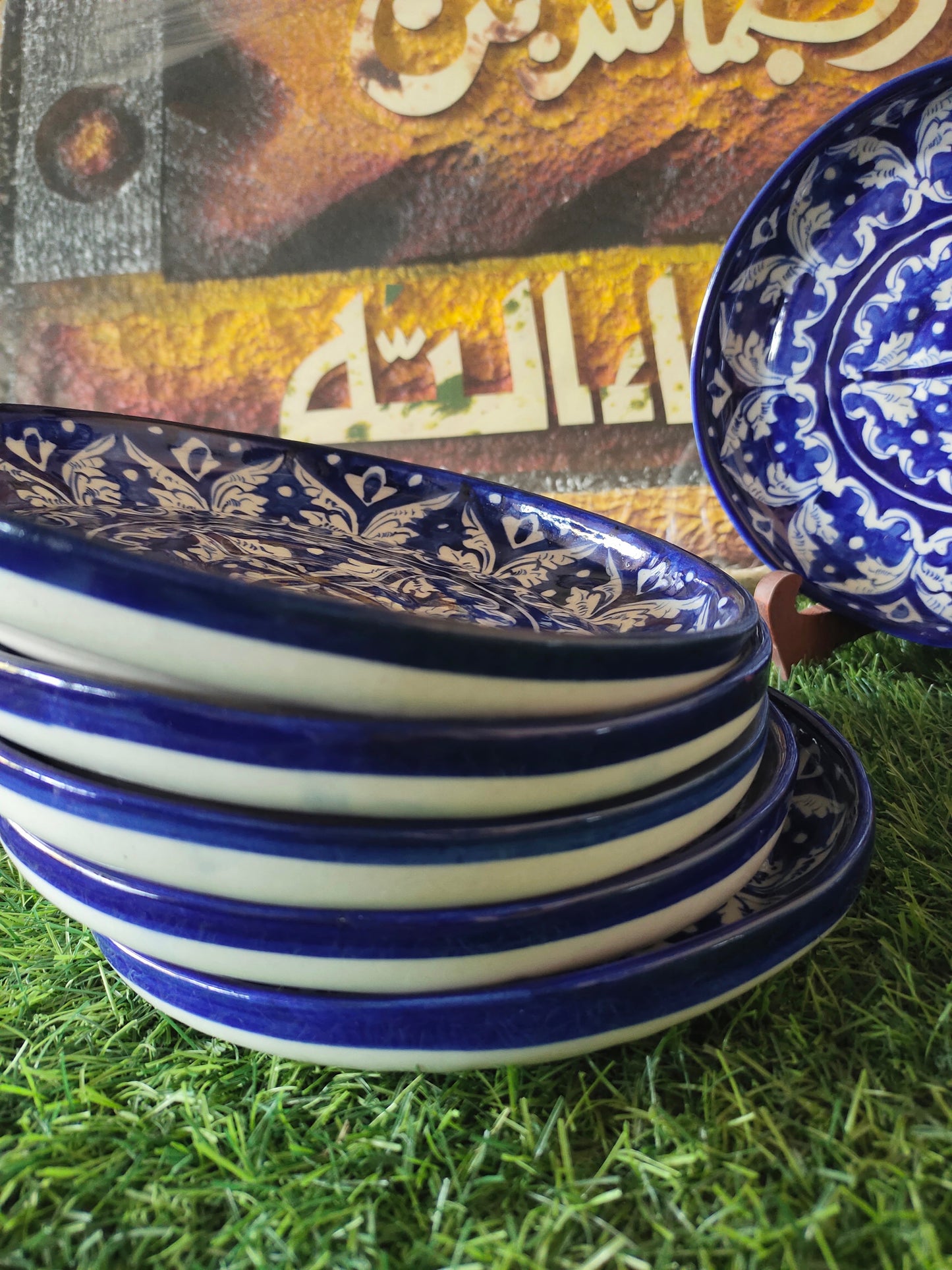 Ceramic Handmade Deep Plate | Size 8 inch | Ghauri Design