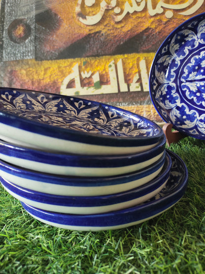 Ceramic Handmade Deep Plate | Size 8 inch | Ghauri Design