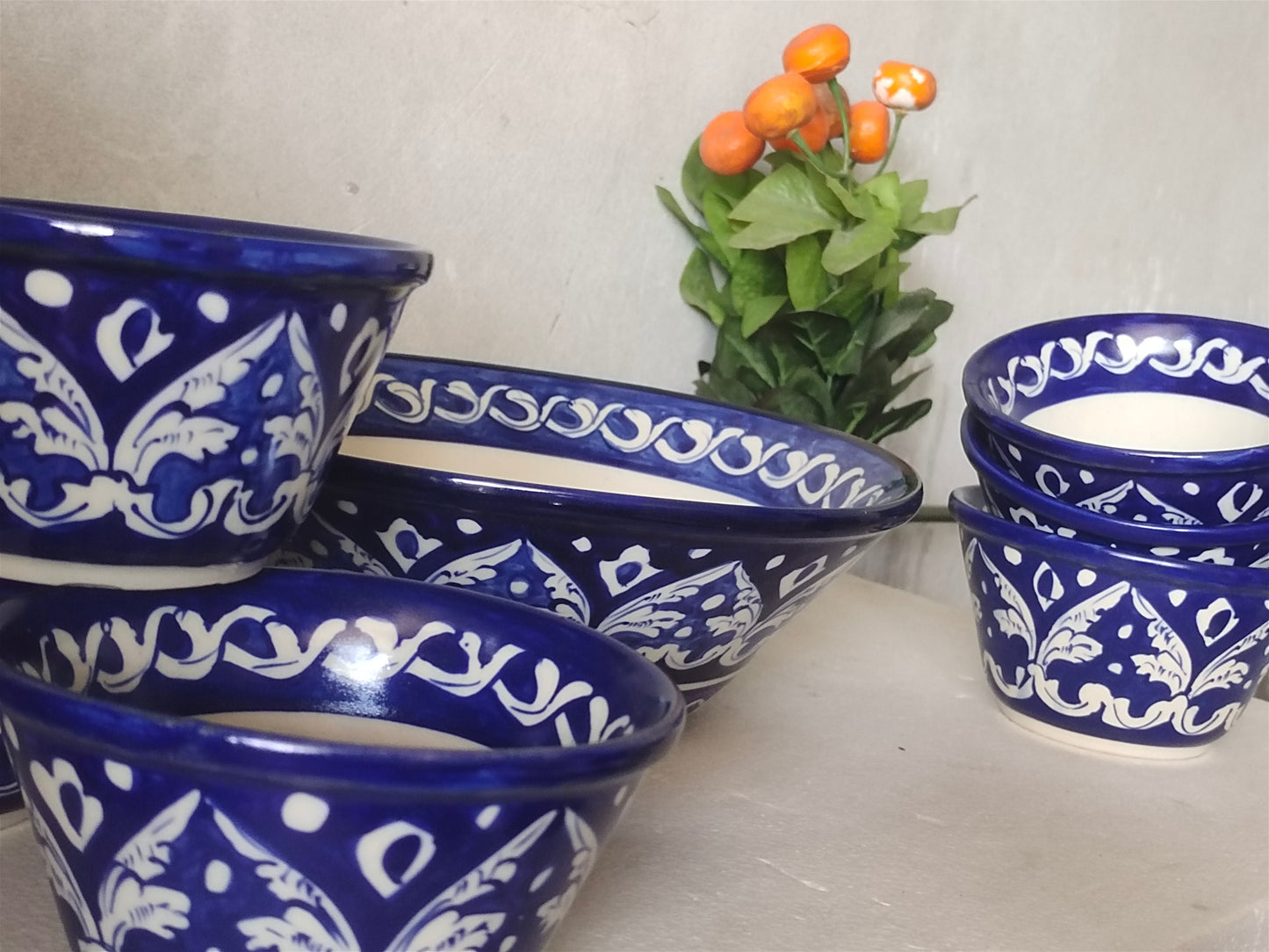 Ceramic Handmade Dessert Bowls Set | Sweet Bowls Set | 7 Pcs set