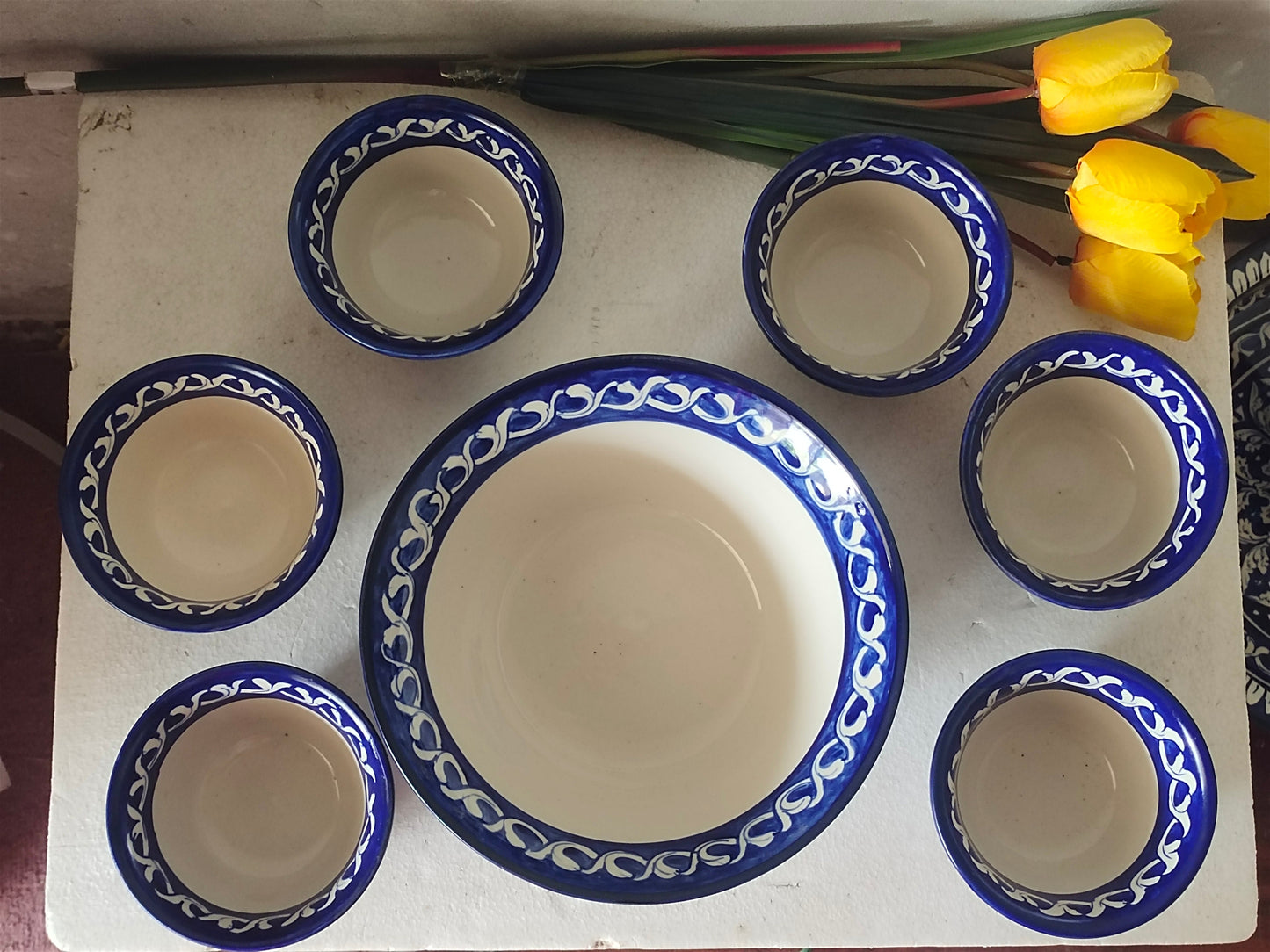 Ceramic Handmade Dessert Bowls Set | Sweet Bowls Set | 7 Pcs set