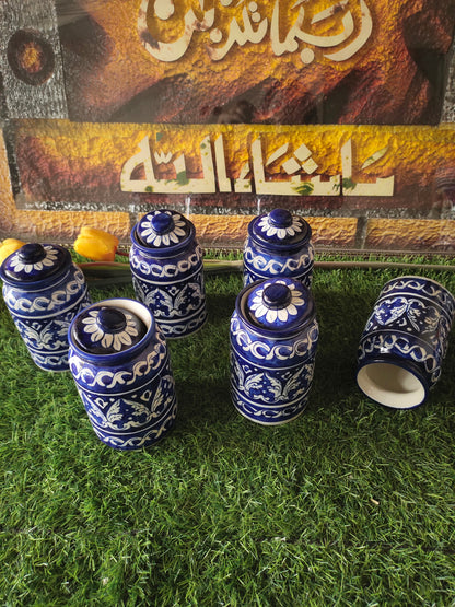 Handmade Cover Jar| Spice Jar | Pickle Jar | Size 6-7 inch approx.