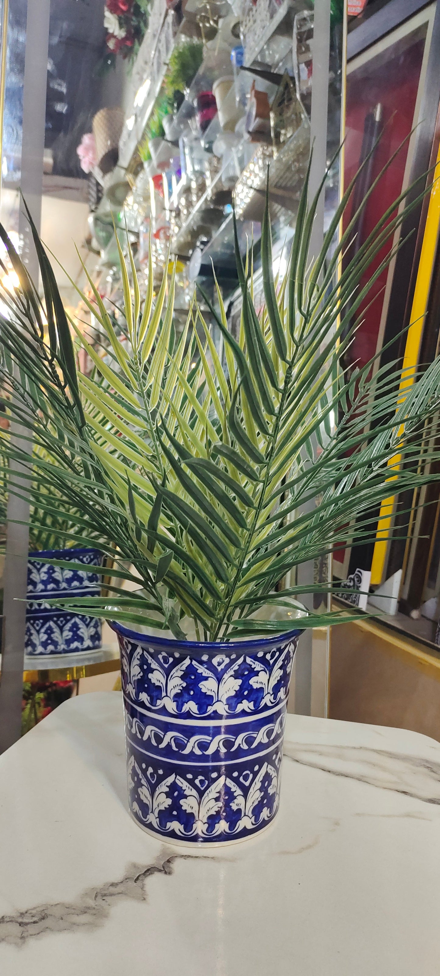 Ceramic Planter Blue Pottery Handmade |