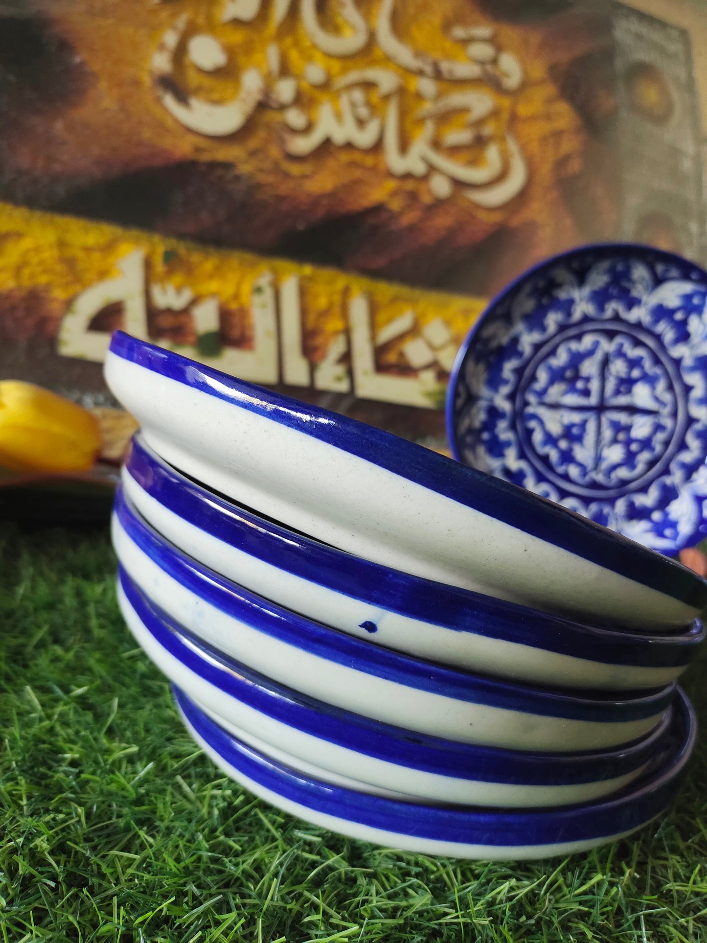 Ceramic Handmade Deep Plate | Size 8 inch | Ghauri Design