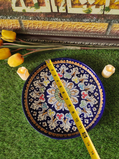 Ceramic Handmade Pizza Platter Dish | Size 12 inch | TRD Multi Design