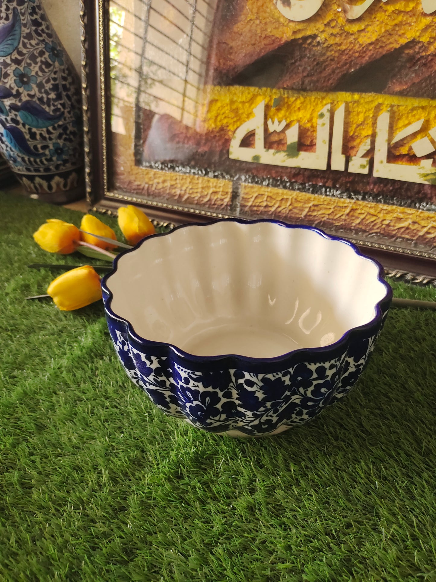 Ceramic Handmade Beautiful Serina Bowl Large size 10 inch & Deep 6 inch