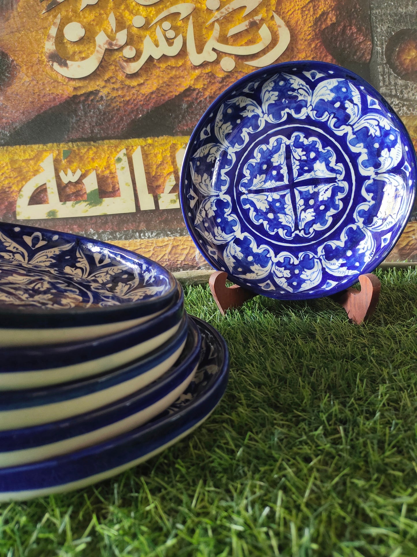 Ceramic Handmade Deep Plate | Size 8 inch | Ghauri Design