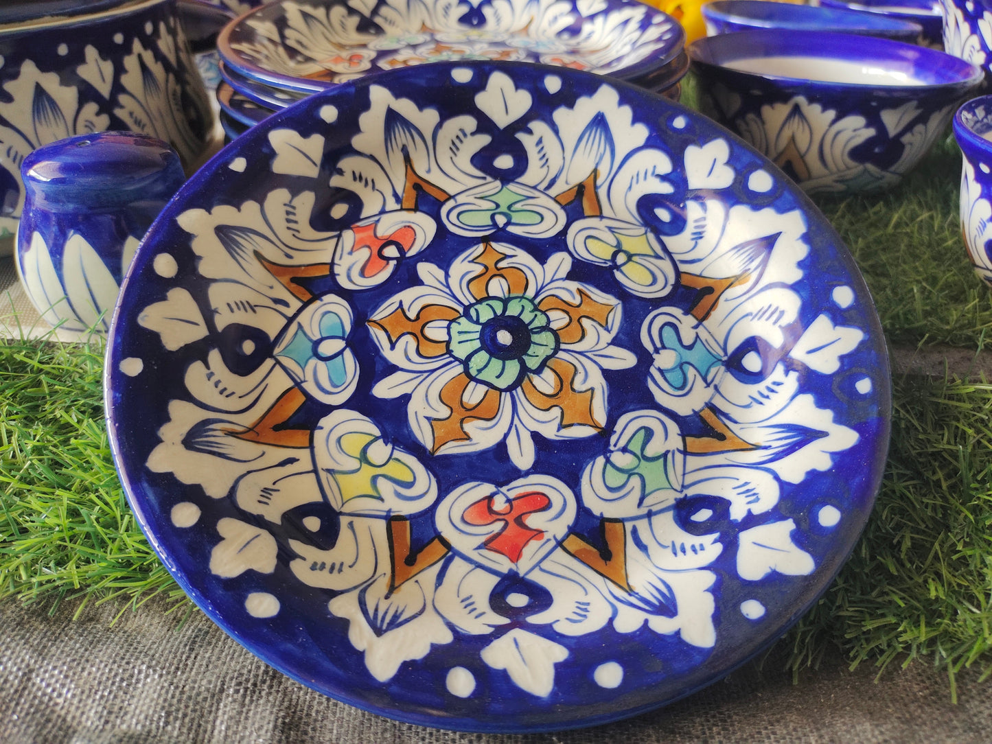 Handmade MULTI - 34 Pcs Dinner Set - Ceramic Porcelain Pakistan | Dinner Set for 8 Men Set | Dinnerware set | Dinner Service | Dinner Table | Dinnerware