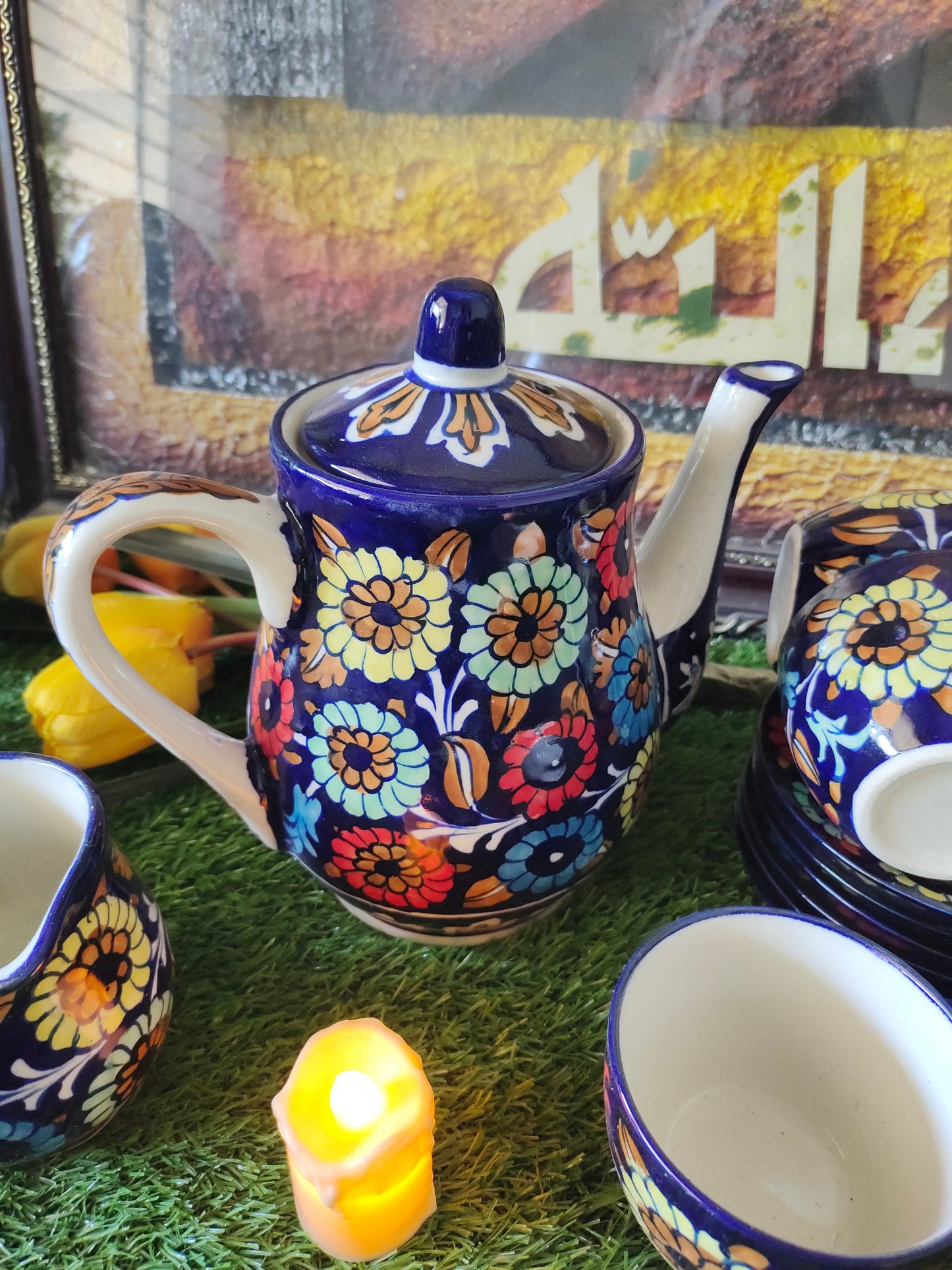 Ceramic Handmade Tea Set Qty 15 Pcs | J Design