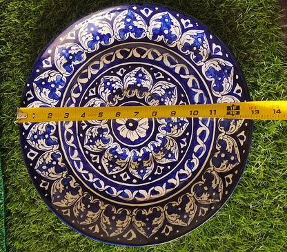 Ceramic Handmade Rice Thaal Platter | Serving Dishes | Size 13 inches