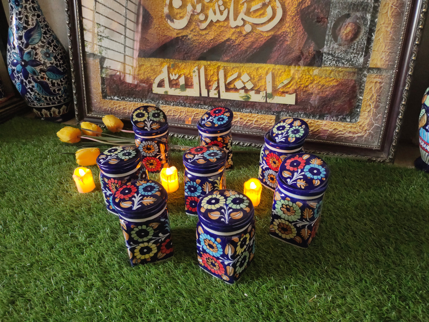 Ceramic Handmade Cover Jar | Pickle Jar | Size 6 - 7 inch