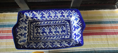 Ceramic Handmade Serving Deep Dish Platter Ghauri Design | Size 13 *8 inch