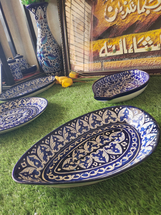 Ceramic Handmade Rice Platter | Size 13 inch