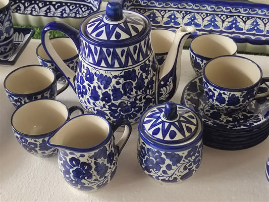 Ceramic Handmade Tea Set | 15 Pcs | Serena Design