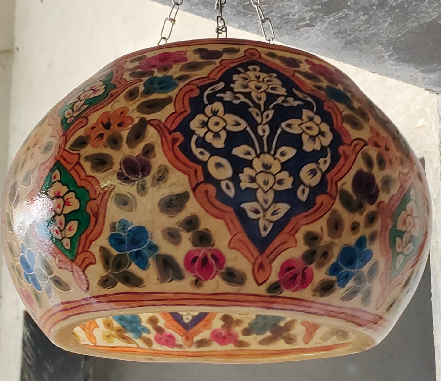 Customized Handmade Camel Skin Ceiling Lamp | Size 18 inch