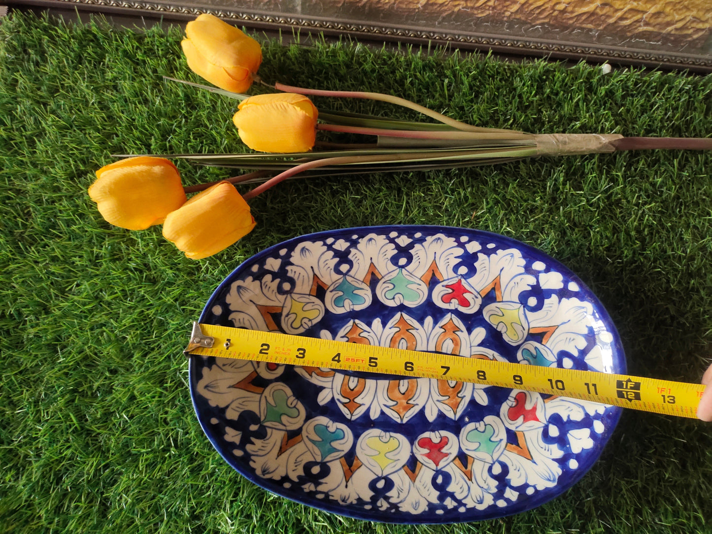 Handmade Ceramic Rice Platter Dish (Design Multi TRD)