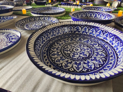 Ceramic Handmade Fruit Bowls | Large Platters | Size 15 inch | Deep 3.5 inch